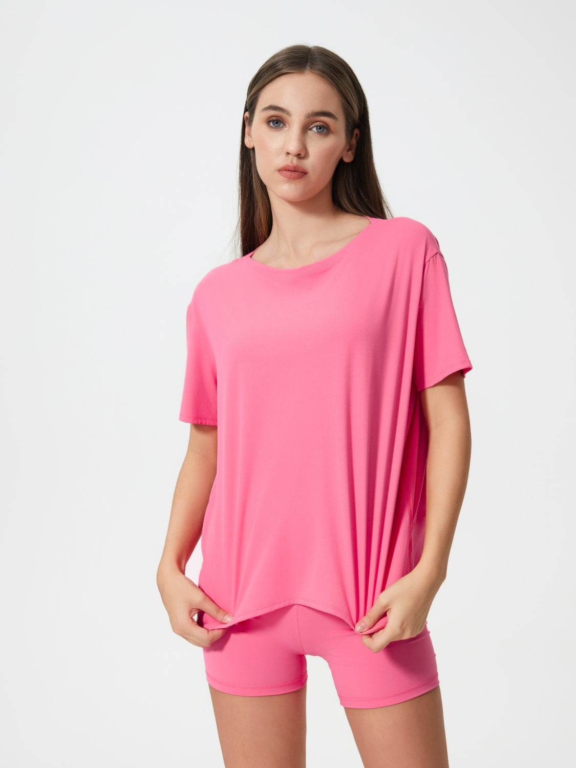 Millennia Round Neck Short Sleeve Active T-Shirt - Hovatok