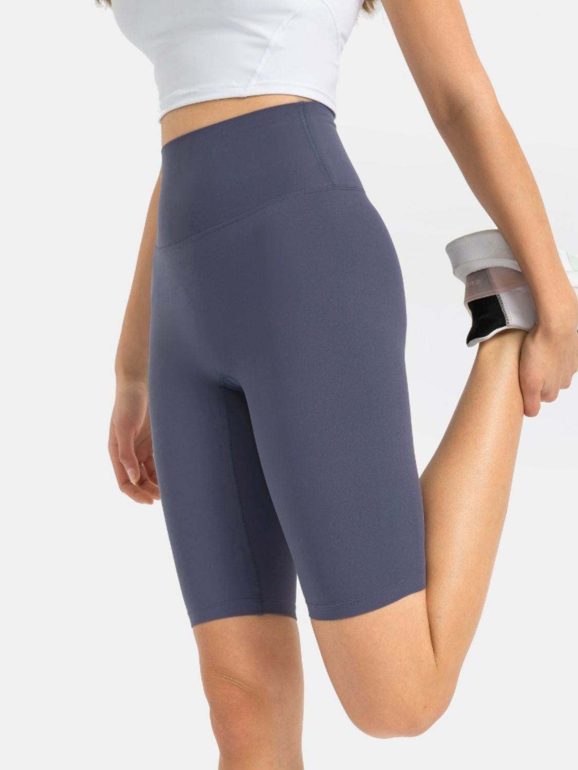 Millennia High Rise Wide Waistband Active Shorts - Hovatok