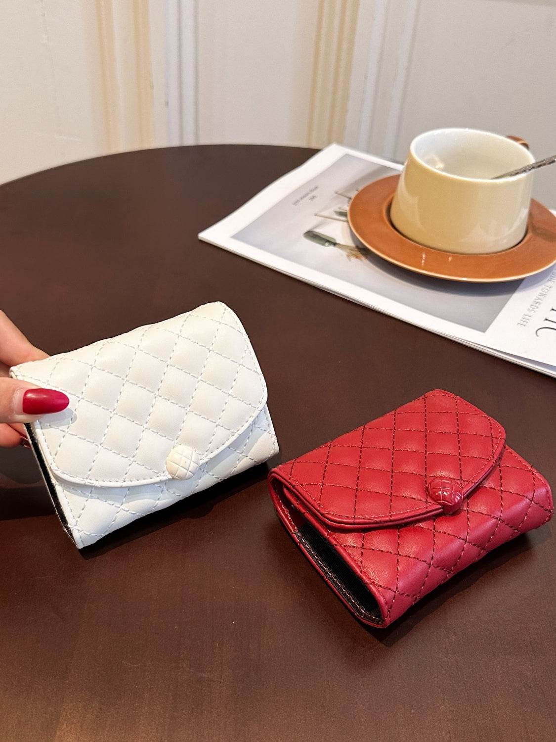 PU Leather Solid Color Wallet - Hovatok