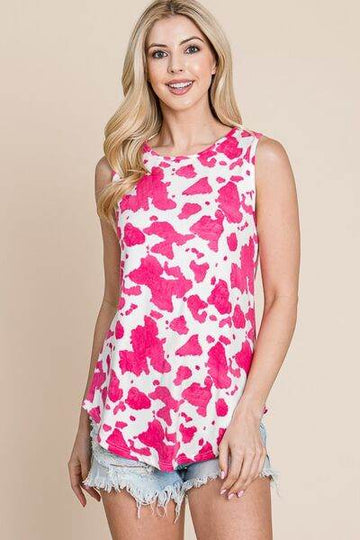 BOMBOM Printed Round Neck Tank - Hovatok