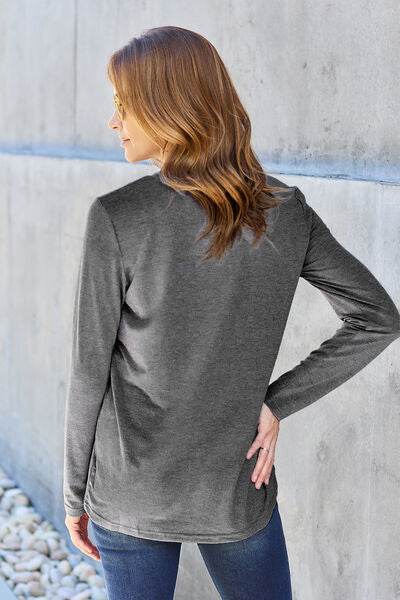 Basic Bae Full Size Round Neck Long Sleeve Top - Hovatok