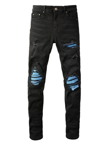 Men's Distressed Skinny Jeans - Hovatok