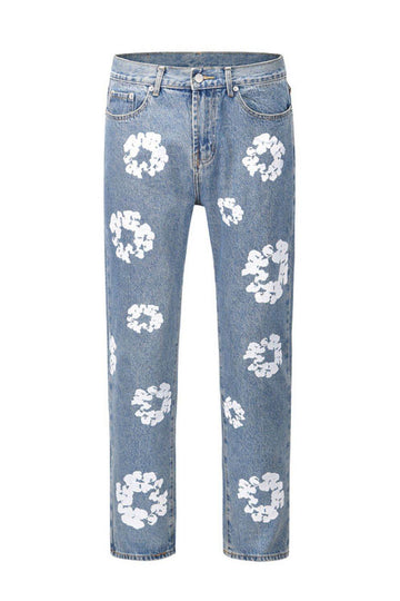 Men's Graphic Straight Leg Jeans - Hovatok