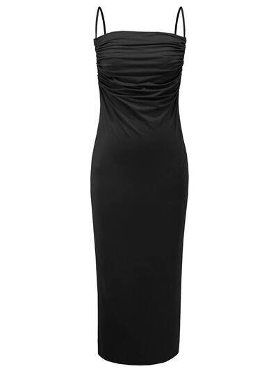 Backless Cowl Neck Sleeveless Cami Dress - Hovatok
