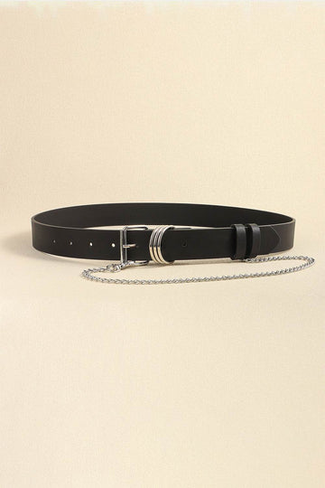 PU Leather Alloy Chain Belt - Hovatok