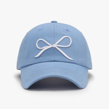 Bow Embroidered Cotton Baseball Cap - Hovatok