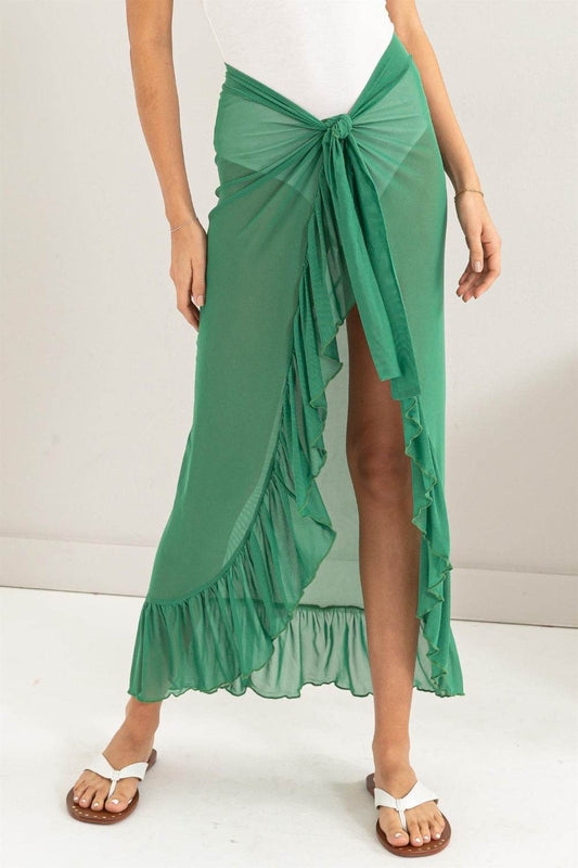 HYFVE Ruffle Trim Cover Up Sarong Skirt - Hovatok