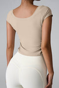 Round Neck Short Sleeve Active T-Shirt - Hovatok