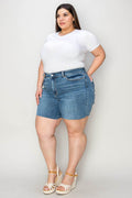Judy Blue Full Size High Waist Slim Denim Shorts - Hovatok