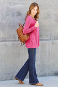 Basic Bae Full Size V-Neck Long Sleeve Top - Hovatok