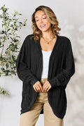 Basic Bae Full Size Ribbed Cocoon Cardigan - Hovatok