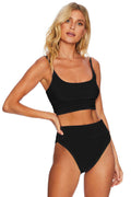 Color Block Spaghetti Strap Two-Piece Swim Set - Hovatok