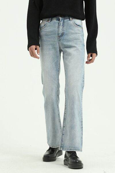Straight Leg Jeans with Pockets - Hovatok