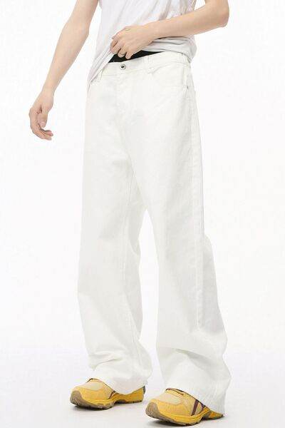 Wide Leg Jeans with Pockets - Hovatok