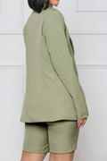 Long Sleeve Blazer and Shorts Set - Hovatok