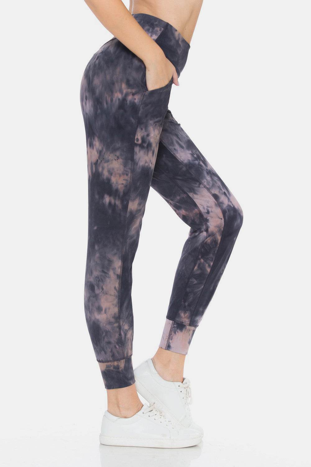 Leggings Depot Tie-Dye High Waist Cropped Leggings - Hovatok