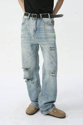 Distressed Wide Leg Jeans - Hovatok