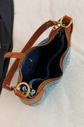 Contrast Denim Shoulder Bag - Hovatok