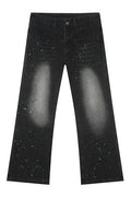 Splash Ink Washed Jeans with Pockets - Hovatok
