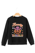 Jack-O'-Lantern Round Neck Long Sleeve Sweatshirt - Hovatok