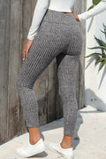 Ribbed High Waist Leggings - Hovatok