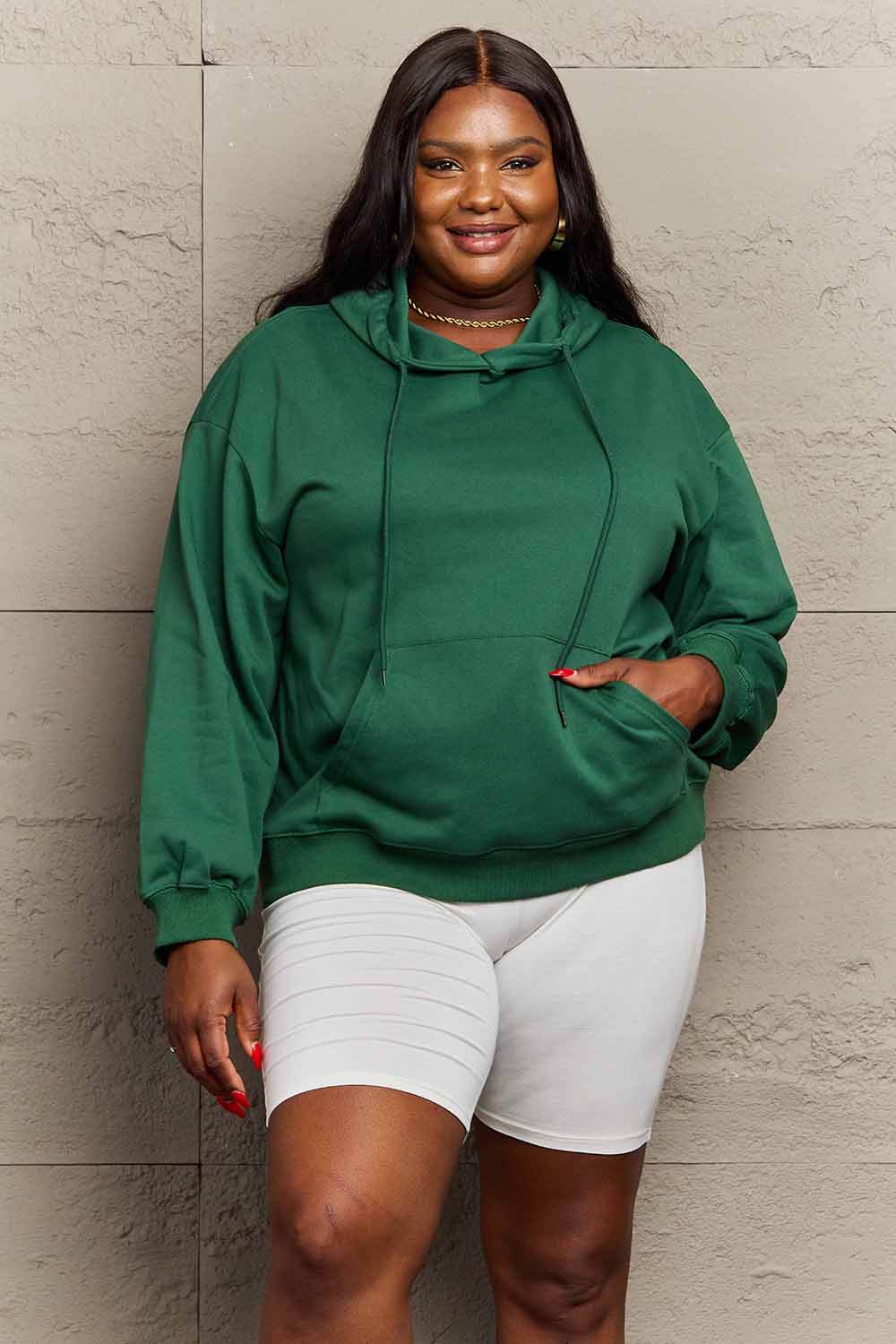 Simply Love Simply Love Full Size Dropped Shoulder Floral Graphic Hoodie - Hovatok