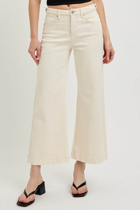 RISEN Full Size Tummy Control Cropped Bootcut Jeans Plus Size - Hovatok