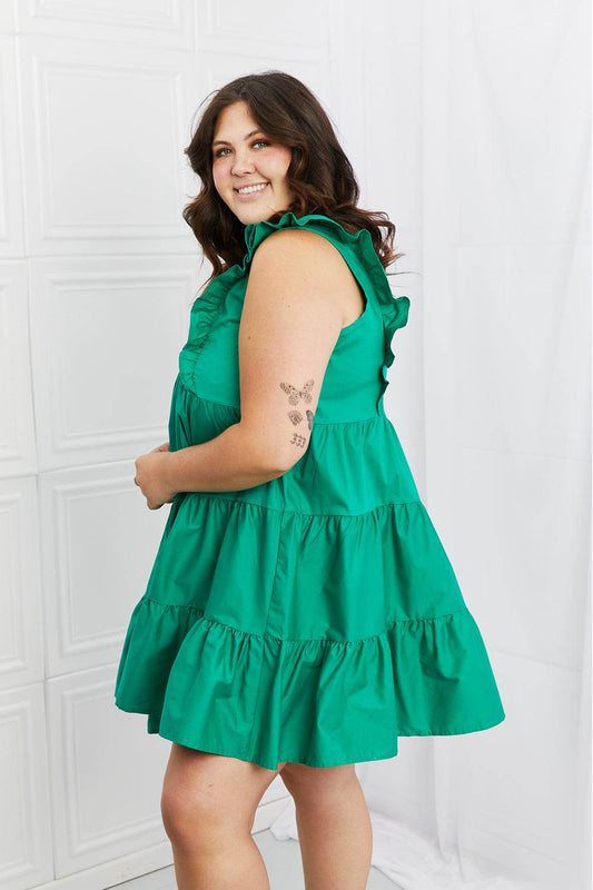 Hailey & Co Play Date Full Size Ruffle Dress - Hovatok
