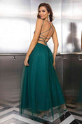 Lace-Up Backless Mesh Dress - Hovatok