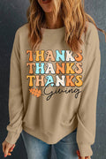 THANKSGIVING Round Neck Dropped Shoulder Sweatshirt - Hovatok