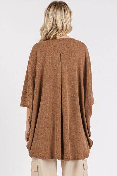 Mittoshop Open Front Batwing Sleeve Cardigan - Hovatok