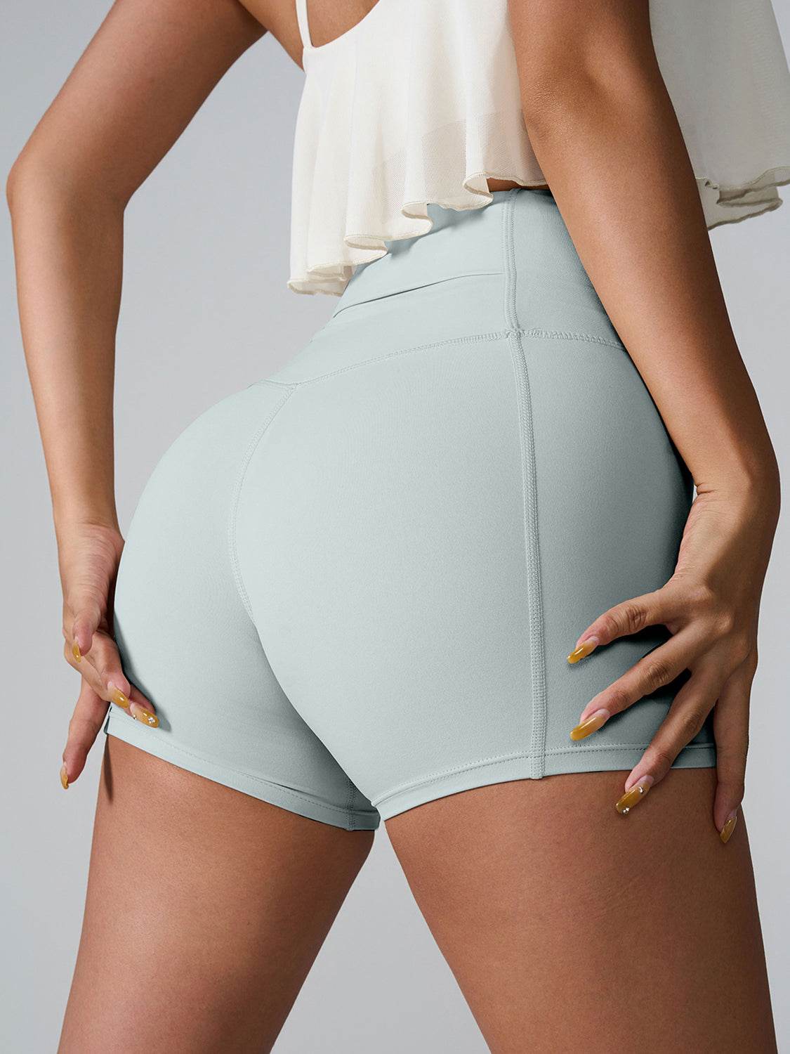 High Waist Active Shorts - Hovatok