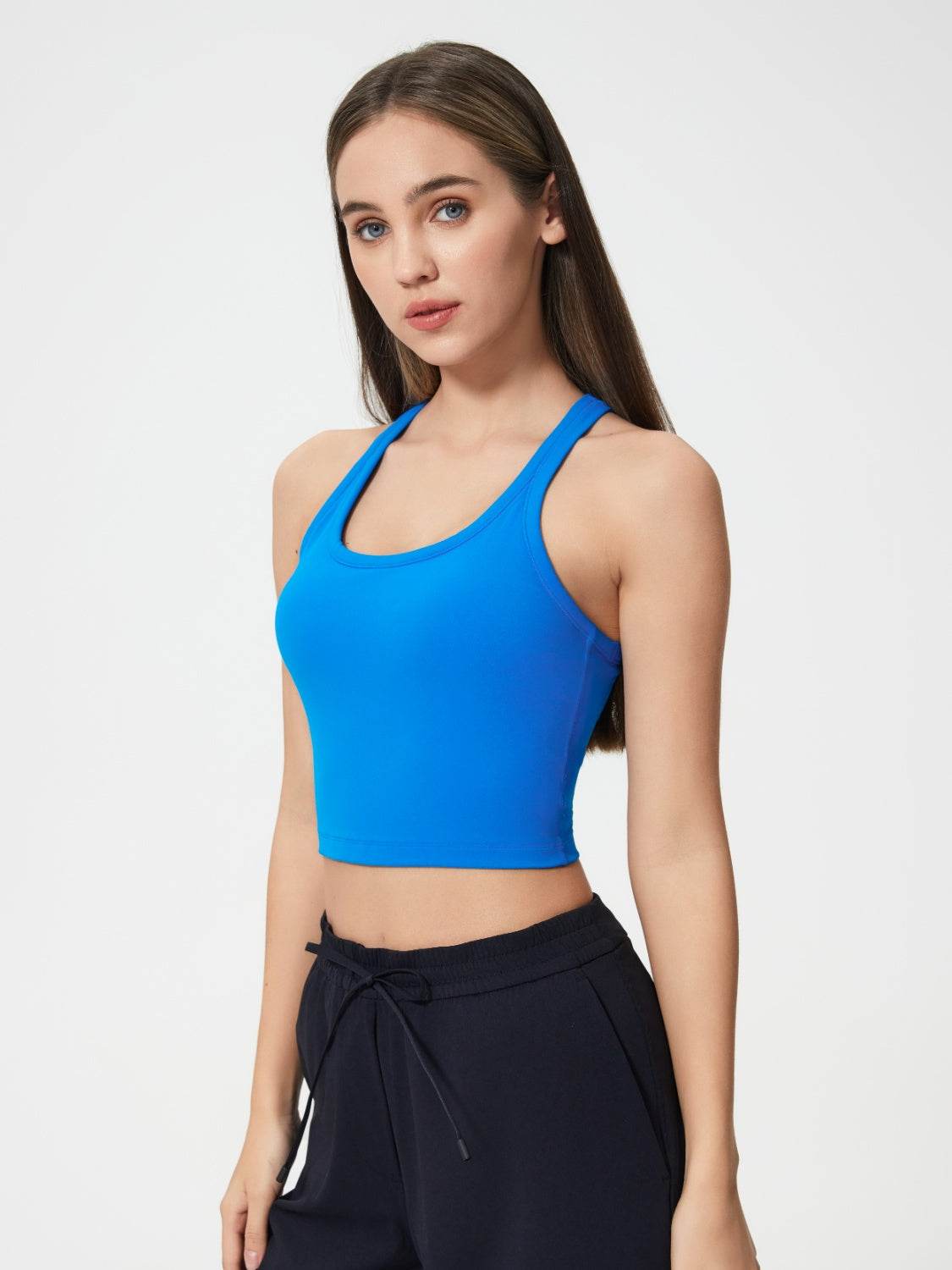 Millennia Scoop Neck Active Tank with Detachable Chest Pads - Hovatok