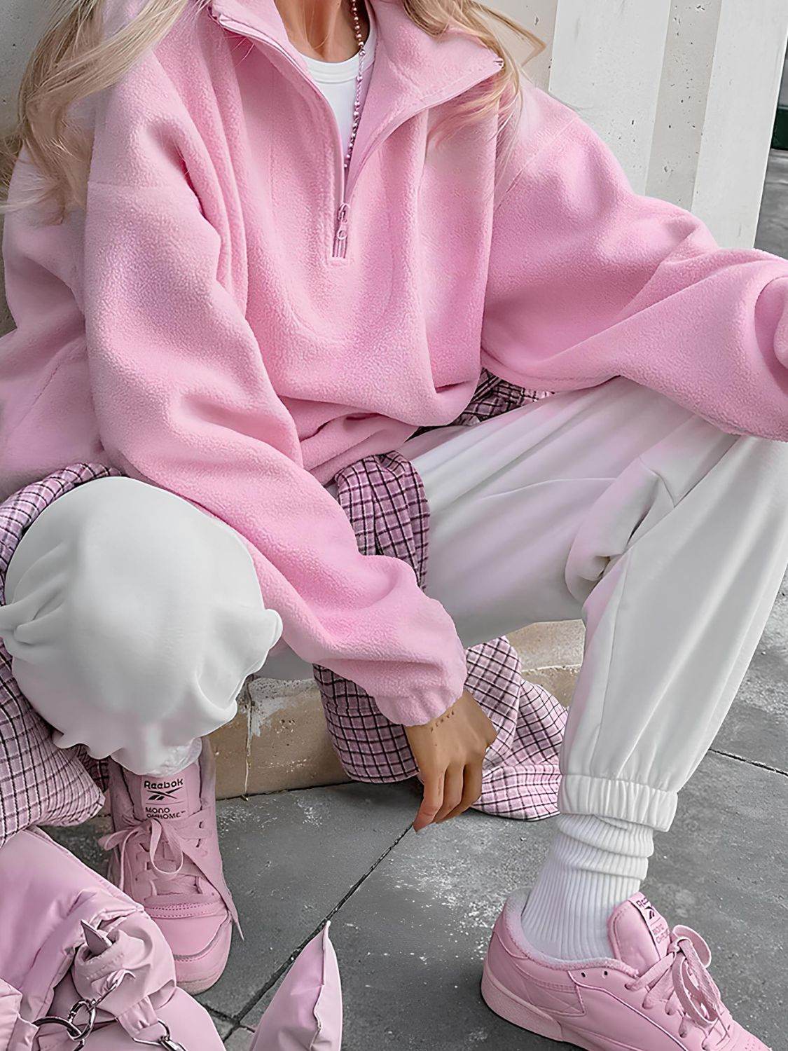 Quarter Zip Long Sleeve Sweatshirt - Hovatok