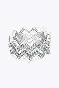 Adored Moissanite Zigzag Stacking Rings - Hovatok