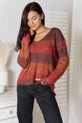 Angel Wings Gradient V-Neck Sweater - Hovatok