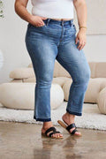 Judy Blue Full Size Release Hem Cropped Bootcut Jeans - Hovatok