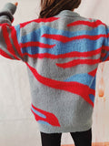 Color Block Round Neck Sweater - Hovatok