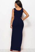 Scoop Neck Wide Strap Maxi Dress - Hovatok