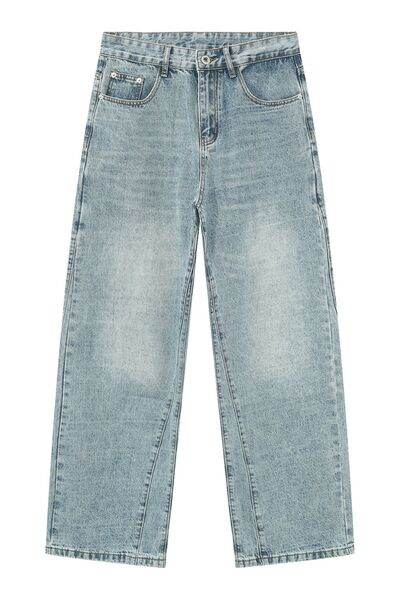 Mid Rise Jeans with Pockets - Hovatok
