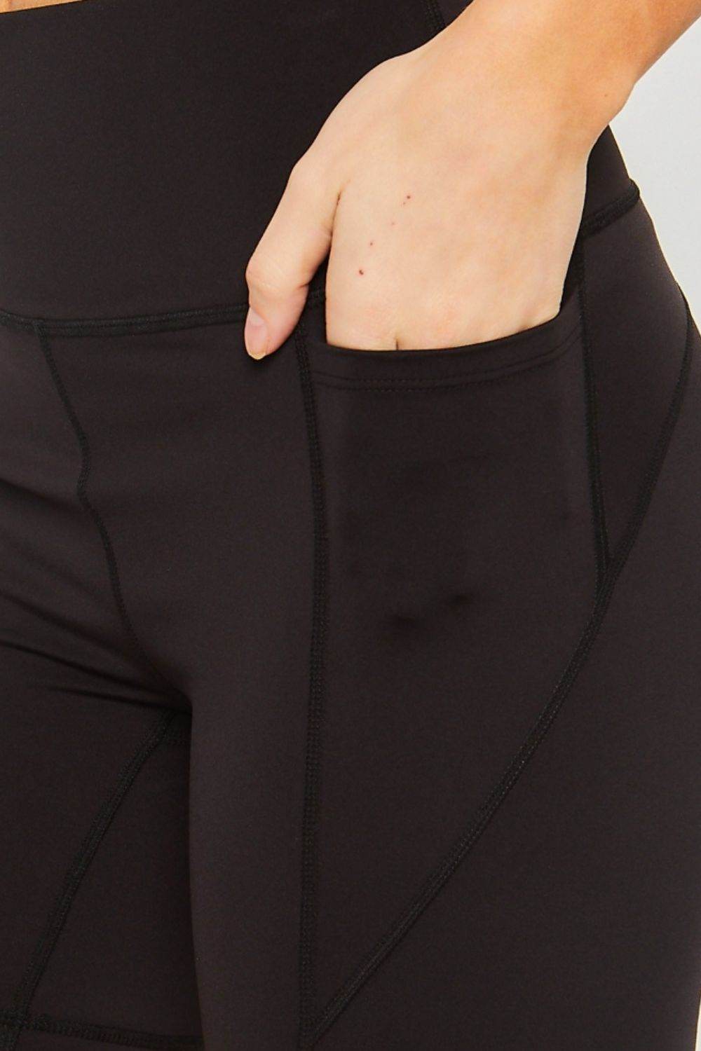 Love Tree High Waist Seam Detail Active Shorts - Hovatok