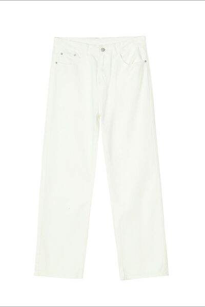 Straight Leg Jeans with Pockets - Hovatok