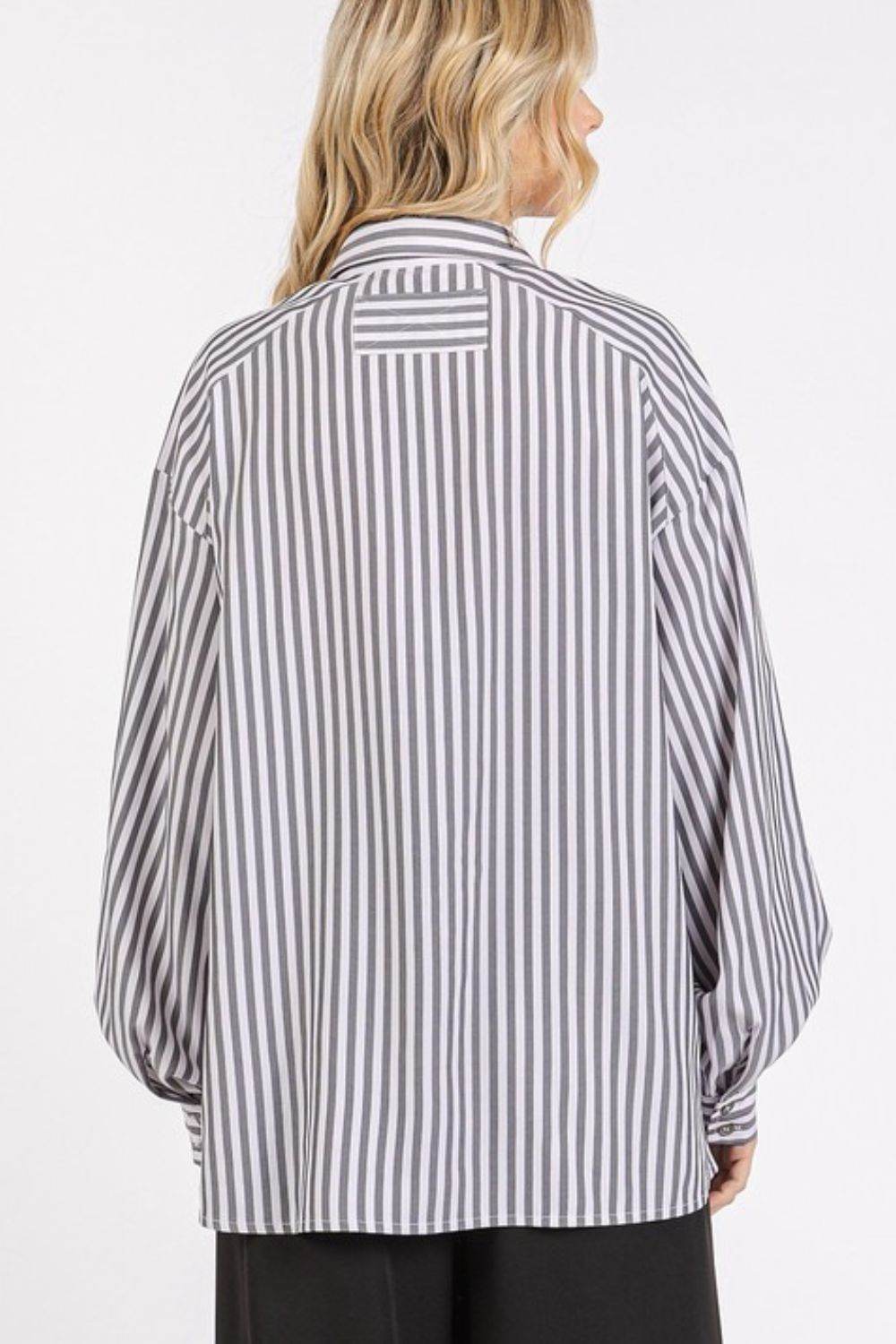 Mittoshop Button Down Striped Long Sleeve Shirt - Hovatok