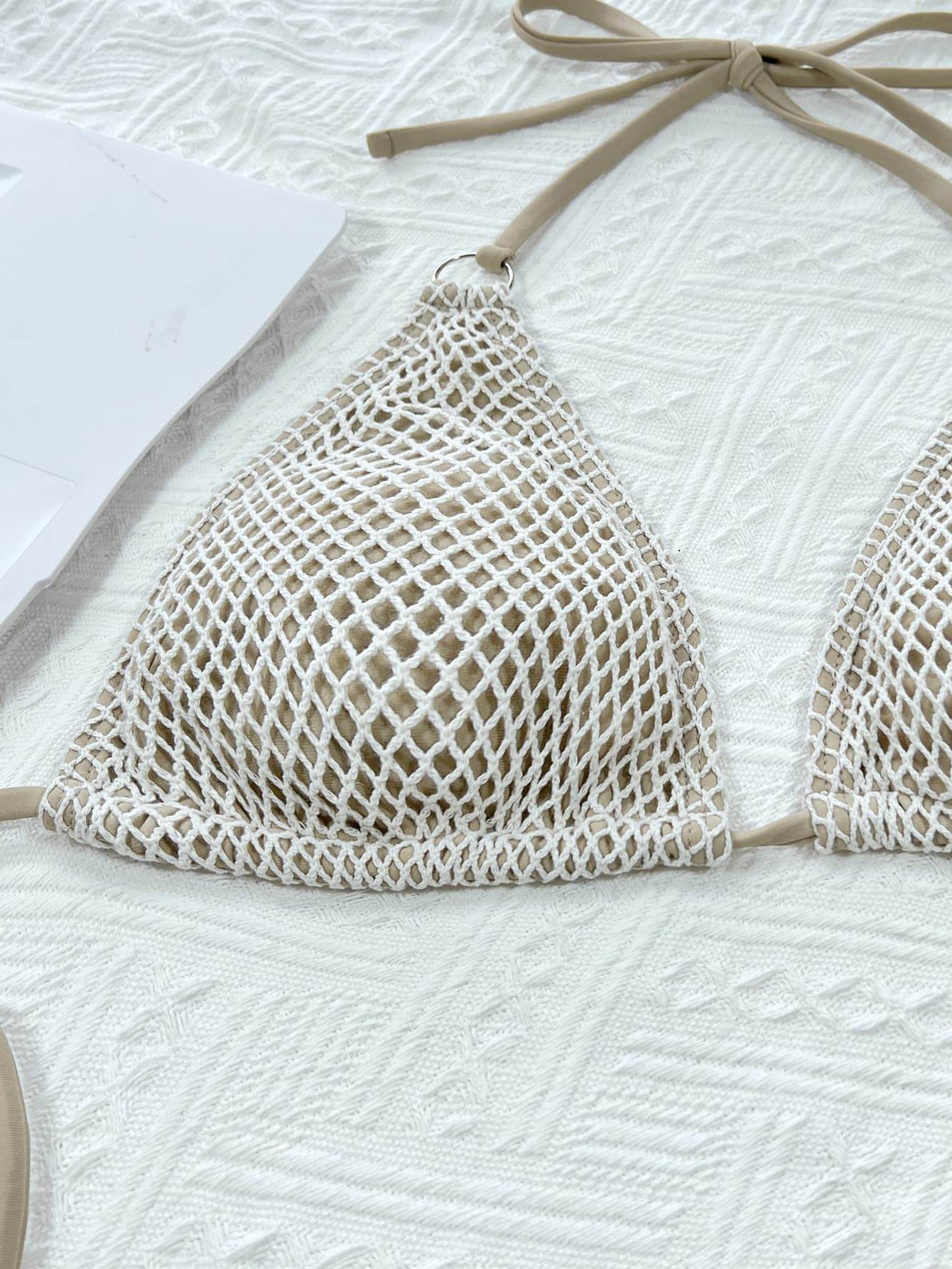 Halter Neck Tie Back Bikini Set - Hovatok