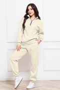 Half Zip Long Sleeve Sweatshirt and Pants Set - Hovatok