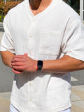 Men's Plus Size Chest Pocket Button Down Shirt - Hovatok