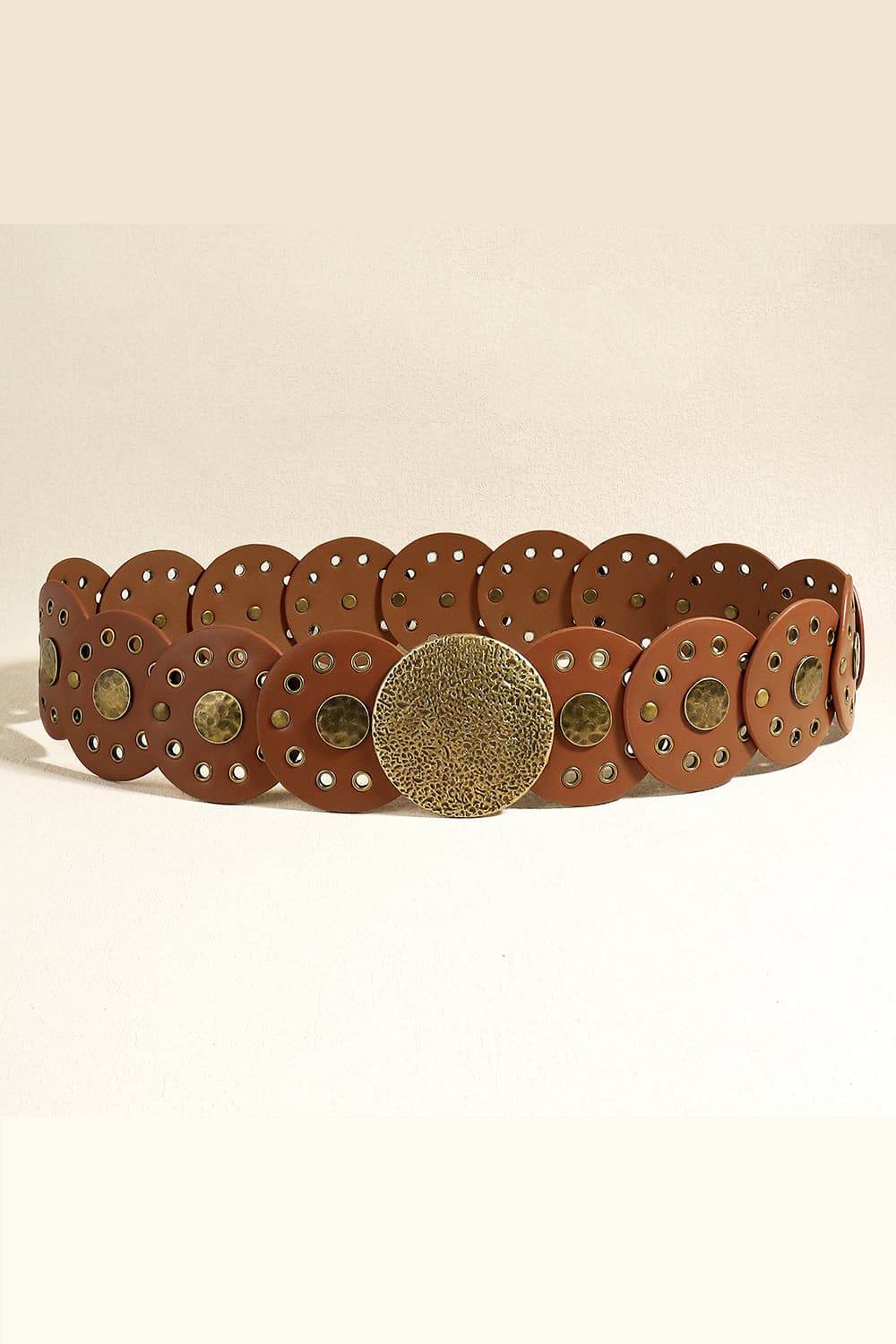 Round Shape PU Leather Belt - Hovatok