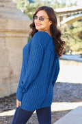 Basic Bae Full Size Ribbed Round Neck Long Sleeve Knit Top - Hovatok