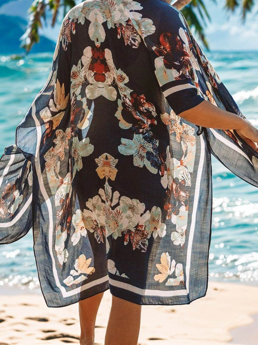 Lovelet Printed Open Front Cover-Up - Hovatok