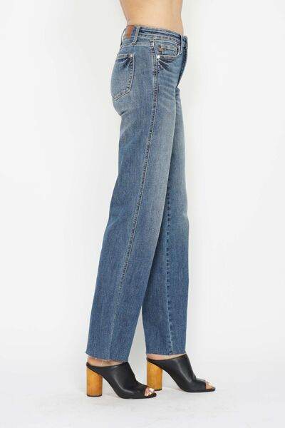 Judy Blue Full Size Tummy Control Straight Jeans - Hovatok